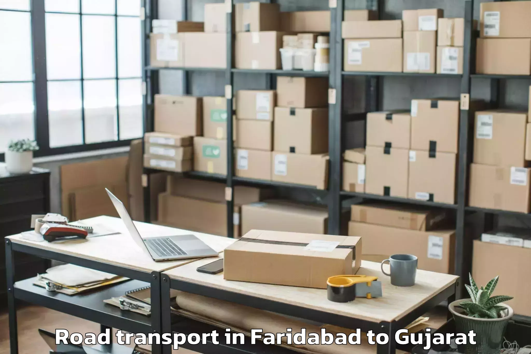 Book Faridabad to Kadodara Road Transport